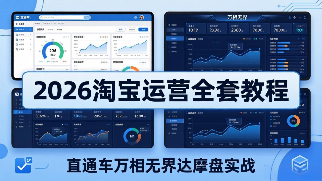 2026 淘宝运营全套教程（18308 期，5 月 3 日更新）：直通车、万相无界、达摩盘实战，从基础到进阶提升流量转化
