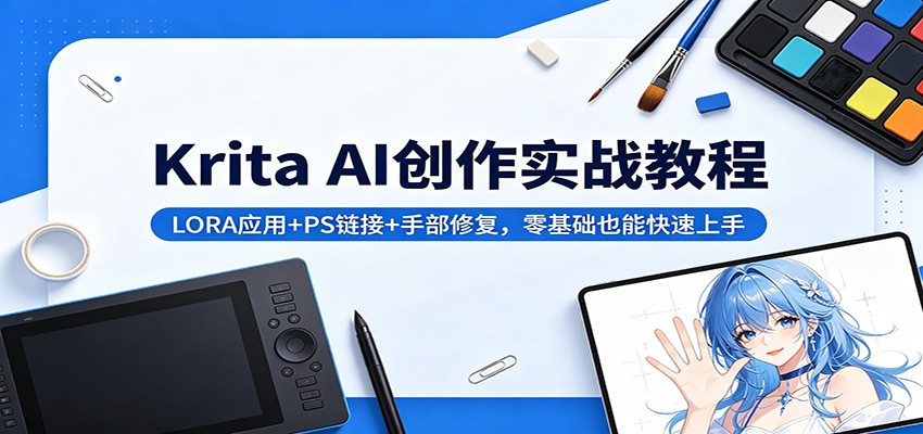 Krita AI 创作实战攻略:LORA 运用、PS 连接与手部修复,零基础速学上手 Krita AI 创作实战攻略:LORA 运用、PS 连接与手部修复,零基础速学上手