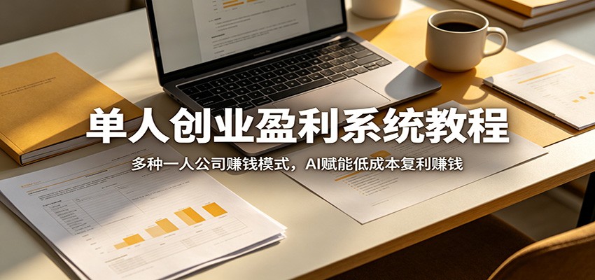 单人创业盈利秘籍:多种一人公司赚钱模式,借 AI 实现低成本复利盈利 单人创业盈利秘籍:多种一人公司赚钱模式,借 AI 实现低成本复利盈利